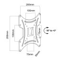 UCHWYT DO TELEWIZORA LUB MONITORA MACLEAN, MAx. VESA 200x200, 23-43", 30KG, CZARNY, MC-414