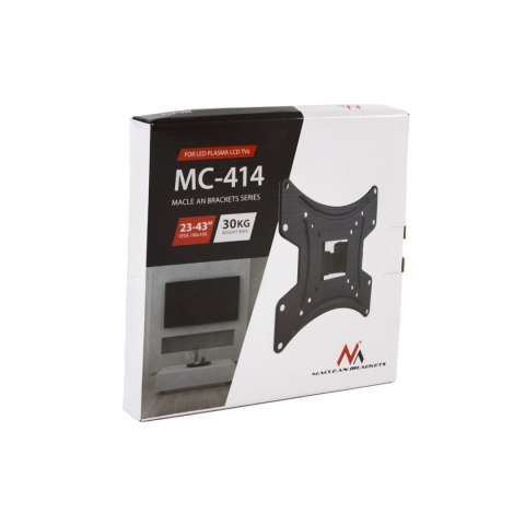 UCHWYT DO TELEWIZORA LUB MONITORA MACLEAN, MAx. VESA 200x200, 23-43", 30KG, CZARNY, MC-414 UCHWYT DO TELEWIZORA LUB MONITORA MACLEAN, MAx. VESA 200x200, 23-43", 30KG, CZARNY, MC-414