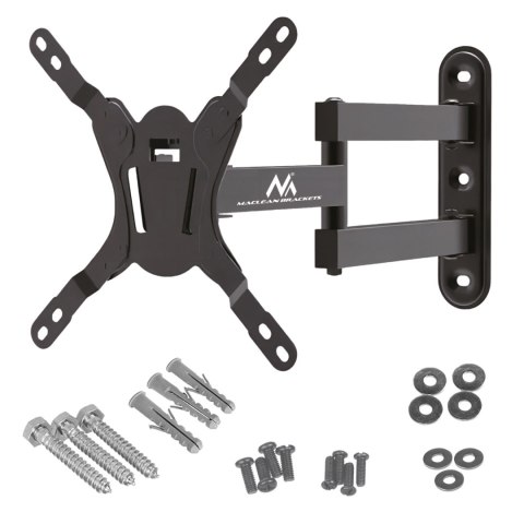 UCHWYT DO TELEWIZORA LUB MONITORA MACLEAN, MAx. VESA 200x200, 23-43", 30KG, CZARNY, MC-418