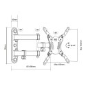 UCHWYT DO TELEWIZORA LUB MONITORA MACLEAN, MAx. VESA 200x200, 23-43", 30KG, CZARNY, MC-418