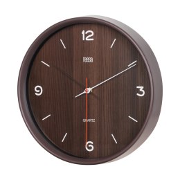 ZEGAR ŚCIENNY 30 CM CIEMNY BRĄZ
