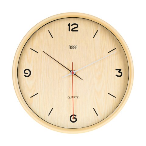 ZEGAR ŚCIENNY 30 CM JASNY BRĄZ ZEGAR ŚCIENNY 30 CM JASNY BRĄZ