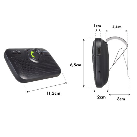 ZESTAW GŁOŚNOMÓWIĄCY BLUETOOTH 5.0 AUDIOCORE, A2DP, GŁOŚNIK 2W, WS PIERA GOOGLE I SIRI, AC475 ZESTAW GŁOŚNOMÓWIĄCY BLUETOOTH 5.0 AUDIOCORE, A2DP, GŁOŚNIK 2W, WS PIERA GOOGLE I SIRI, AC475