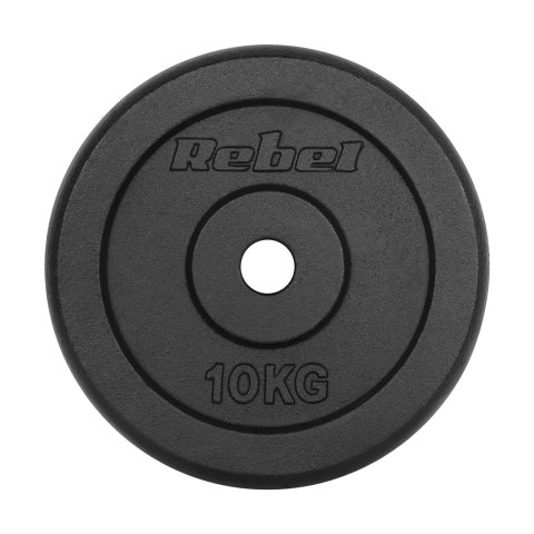 ZESTAW OBCIĄŻEŃ ŻELIWNYCH 2x10KG, OTWÓR 31MM, TALERZ KLASYCZNY, REBEL ACTIVE ZESTAW OBCIĄŻEŃ ŻELIWNYCH 2x10KG, OTWÓR 31MM, TALERZ KLASYCZNY, REBEL ACTIVE