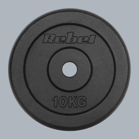 ZESTAW OBCIĄŻEŃ ŻELIWNYCH 2x10KG, OTWÓR 31MM, TALERZ KLASYCZNY, REBEL ACTIVE ZESTAW OBCIĄŻEŃ ŻELIWNYCH 2x10KG, OTWÓR 31MM, TALERZ KLASYCZNY, REBEL ACTIVE