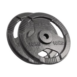 ZESTAW OBCIĄŻEŃ ŻELIWNYCH 2x10KG, OTWÓR 31MM, TALERZ Z UCHWYTAMI, REBEL ACTIVE