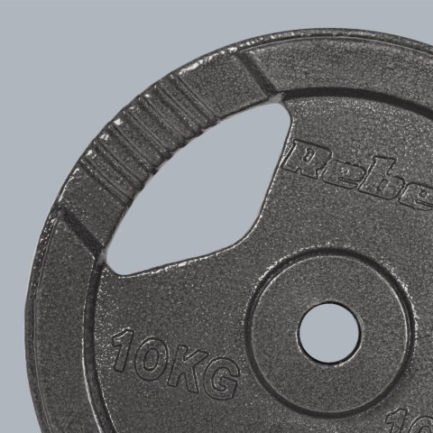 ZESTAW OBCIĄŻEŃ ŻELIWNYCH 2x10KG, OTWÓR 31MM, TALERZ Z UCHWYTAMI, REBEL ACTIVE ZESTAW OBCIĄŻEŃ ŻELIWNYCH 2x10KG, OTWÓR 31MM, TALERZ Z UCHWYTAMI, REBEL ACTIVE