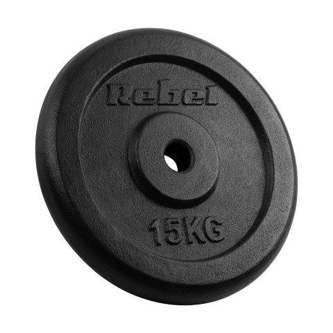 ZESTAW OBCIĄŻEŃ ŻELIWNYCH 2x15KG, OTWÓR 31MM, TALERZ KLASYCZNY, REBEL ACTIVE ZESTAW OBCIĄŻEŃ ŻELIWNYCH 2x15KG, OTWÓR 31MM, TALERZ KLASYCZNY, REBEL ACTIVE