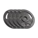 ZESTAW OBCIĄŻEŃ ŻELIWNYCH 4x1.25KG, OTWÓR 31MM, TALERZ Z UCHWYTAMI, REBEL ACTIVE