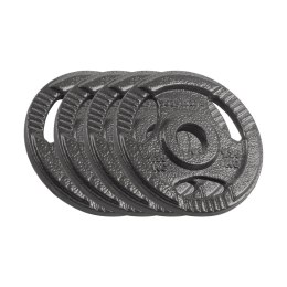 ZESTAW OBCIĄŻEŃ ŻELIWNYCH 4x1.25KG, OTWÓR 31MM, TALERZ Z UCHWYTAMI, REBEL ACTIVE