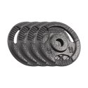 ZESTAW OBCIĄŻEŃ ŻELIWNYCH 4x2.5KG, OTWÓR 31MM, TALERZ Z UCHWYTAMI, REBEL ACTIVE