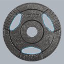 ZESTAW OBCIĄŻEŃ ŻELIWNYCH 4x2.5KG, OTWÓR 31MM, TALERZ Z UCHWYTAMI, REBEL ACTIVE