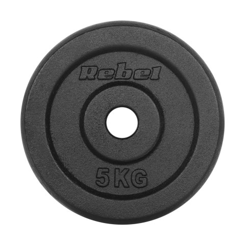 ZESTAW OBCIĄŻEŃ ŻELIWNYCH 4x5KG, OTWÓR 31MM, TALERZ KLASYCZNY, REBEL ACTIVE ZESTAW OBCIĄŻEŃ ŻELIWNYCH 4x5KG, OTWÓR 31MM, TALERZ KLASYCZNY, REBEL ACTIVE