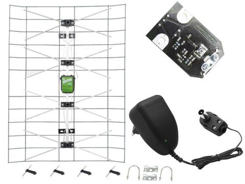 21-098# ANTENA SIATKOWA CZARNO SREBRNA+ZASILACZ+SWA 6000 21-098# ANTENA SIATKOWA CZARNO SREBRNA+ZASILACZ+SWA 6000