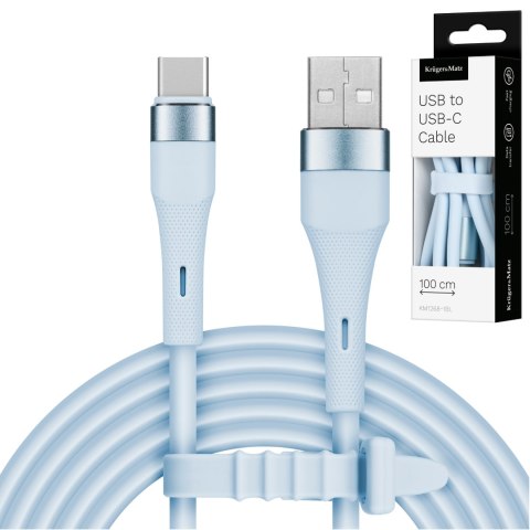 KABEL USB - USB TY PU C 1 M SILIKONOWY NIEBIESKI KRUGER&MATZ BASIC KABEL USB - USB TY PU C 1 M SILIKONOWY NIEBIESKI KRUGER&MATZ BASIC
