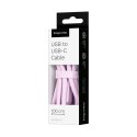 KABEL USB - USB TY PU C 1 M SILIKONOWY RÓŻOWY KRUGER&MATZ BASIC