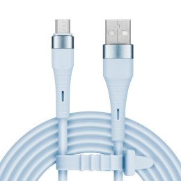 KABEL USB - MICROUSB 1 M SILIKONOWY NIEBIESKI KRUGER&MATZ BASIC
