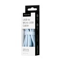 KABEL USB - MICROUSB 1 M SILIKONOWY NIEBIESKI KRUGER&MATZ BASIC
