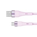 KABEL USB - MICROUSB 1 M SILIKONOWY RÓŻOWY KRUGER&MATZ BASIC