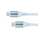 KABEL USB TY PU C - USB TY PU C 100 W 1 M SILIKONOWY NIEBIESKI KRUGER&MATZ BASIC