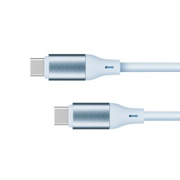 KABEL USB TY PU C - USB TY PU C 100 W 1 M SILIKONOWY NIEBIESKI KRUGER&MATZ BASIC