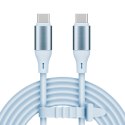 KABEL USB TY PU C - USB TY PU C 100 W 1 M SILIKONOWY NIEBIESKI KRUGER&MATZ BASIC
