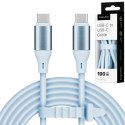 KABEL USB TY PU C - USB TY PU C 100 W 1 M SILIKONOWY NIEBIESKI KRUGER&MATZ BASIC