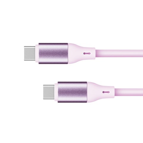KABEL USB TY PU C - USB TY PU C 100 W 1 M SILIKONOWY RÓŻOWY KRUGER&MATZ BASIC KABEL USB TY PU C - USB TY PU C 100 W 1 M SILIKONOWY RÓŻOWY KRUGER&MATZ BASIC