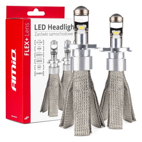 ŻARÓWKI SAMOCHODOWE LED SERIA FLEx+ H4 SOCZEWKA 12V 24V 6000K CANBUS AMIO-03658 ŻARÓWKI SAMOCHODOWE LED SERIA FLEx+ H4 SOCZEWKA 12V 24V 6000K CANBUS AMIO-03658