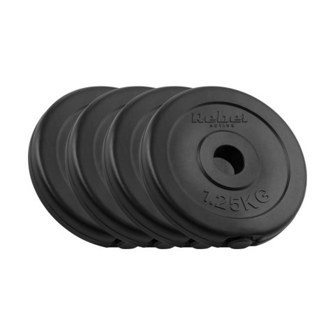 ZESTAW OBCIĄŻEŃ BITUMICZNYCH 4x1.25KG, OTWÓR 31MM, TALERZ KLASYCZNY, REBEL ACTIVE ZESTAW OBCIĄŻEŃ BITUMICZNYCH 4x1.25KG, OTWÓR 31MM, TALERZ KLASYCZNY, REBEL ACTIVE