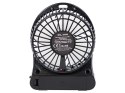44-501# WENTYLATOR BIURKOWY 10CM USB+AKUMULATOR CZARNY