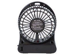 44-501# WENTYLATOR BIURKOWY 10CM USB+AKUMULATOR CZARNY