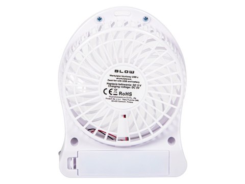 44-502# WENTYLATOR BIURKOWY 10CM USB+AKUMULATOR BIAŁY 44-502# WENTYLATOR BIURKOWY 10CM USB+AKUMULATOR BIAŁY