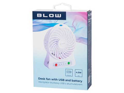 44-502# WENTYLATOR BIURKOWY 10CM USB+AKUMULATOR BIAŁY 44-502# WENTYLATOR BIURKOWY 10CM USB+AKUMULATOR BIAŁY