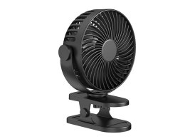 44-505# WENTYLATOR BIURKOWY Z KLI PSEM 15CM USB+AKUMULATOR CZARNY