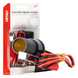 ADA PTER GNIAZDA ZA PALNICZKI Z WYJŚCIEM NA KROKODYLKI 12V 24V 100CM AMIO-03804