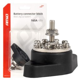 BLOK ROZDZIELCZY ZŁĄCZA BATERII BUS BAR 8-KROTNY MAx 48V 160A AMIO-03807