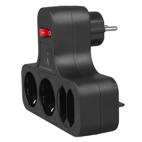 GNIAZDKO PRĄDOWE MACLEAN, POCZWÓRNE Z WYŁĄCZNIKIEM, NÓŻKA STABILIZUJĄCĄ, TY PU SCHUKO, 2x2.5A, 2x16A, MCE224 G/B GNIAZDKO PRĄDOWE MACLEAN, POCZWÓRNE Z WYŁĄCZNIKIEM, NÓŻKA STABILIZUJĄCĄ, TY PU SCHUKO, 2x2.5A, 2x16A, MCE224 G/B