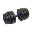 HANTEL BITUMICZNY REGULOWANY Z ŁĄCZNIKIEM 1x20KG, REBEL ACTIVE