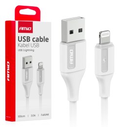 KABEL DO ŁADOWANIA USB-A - LIGHTNING I PHONE 3A 100CM FULLLINK AMIO-03919