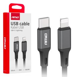 KABEL DO ŁADOWANIA USB-C - LIGHTNING I PHONE  PD 20W 100CM FULLLINK AMIO-03904