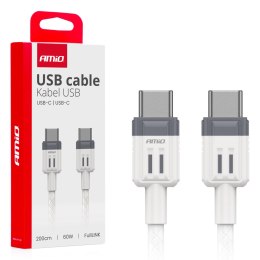 KABEL DO ŁADOWANIA USB-C - USB-C 60W 200CM FULLLINK AMIO-03909