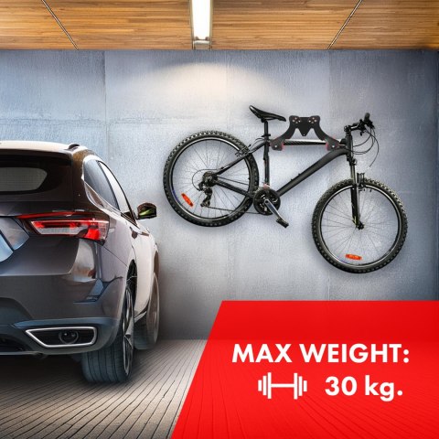 ROWEROWY UCHWYT ŚCIENNY MACLEAN, STAL, MAx. OBCIĄŻENIE 30KG, MC-449 ROWEROWY UCHWYT ŚCIENNY MACLEAN, STAL, MAx. OBCIĄŻENIE 30KG, MC-449