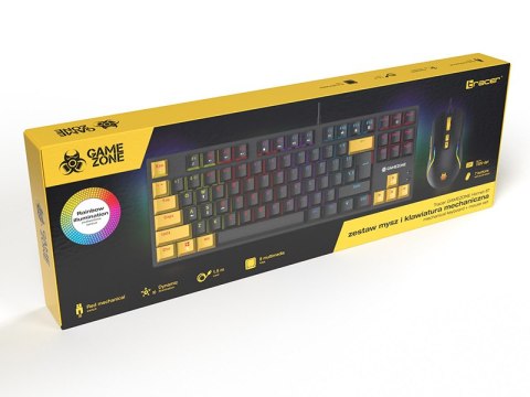 ZESTAW MYSZ I KLAWIATURA MECHANICZNA TRACER GAMEZONE HORNET87 USB ZESTAW MYSZ I KLAWIATURA MECHANICZNA TRACER GAMEZONE HORNET87 USB