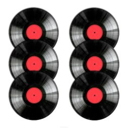ZESTAW  PODKŁADEK NA STÓŁ OKRĄGŁYCH 6D - VINYL 