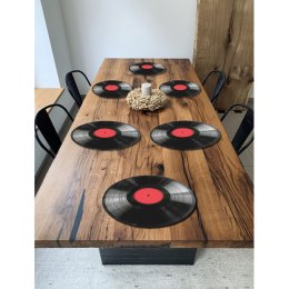 ZESTAW  PODKŁADEK NA STÓŁ OKRĄGŁYCH 6D - VINYL 