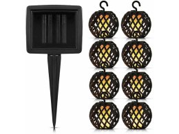 70-290# GIRLANDA SOLARNA OGRODOWA KULE 8 LED CIE PŁY GS-01