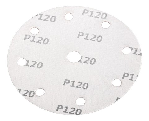 KRĄŻKI ŚCIERNE 150 MM, P120, 5 SZT., Z 9 OTWORAMI DO 04-721 KRĄŻKI ŚCIERNE 150 MM, P120, 5 SZT., Z 9 OTWORAMI DO 04-721