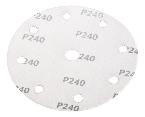 KRĄŻKI ŚCIERNE 150 MM, P240, 5 SZT., Z 9 OTWORAMI DO 04-721 KRĄŻKI ŚCIERNE 150 MM, P240, 5 SZT., Z 9 OTWORAMI DO 04-721