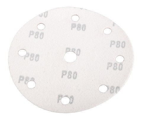 KRĄŻKI ŚCIERNE 150 MM, P80, 5 SZT., Z 9 OTWORAMI DO 04-721 KRĄŻKI ŚCIERNE 150 MM, P80, 5 SZT., Z 9 OTWORAMI DO 04-721
